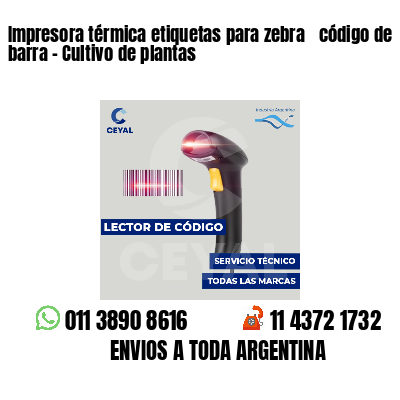 Impresora térmica etiquetas para zebra  código de barra - Cultivo de plantas